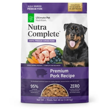 Ultimate Pet Nutrition Nutra Complete Premium Pork Freeze-Dried Raw Dog Food 48 oz.