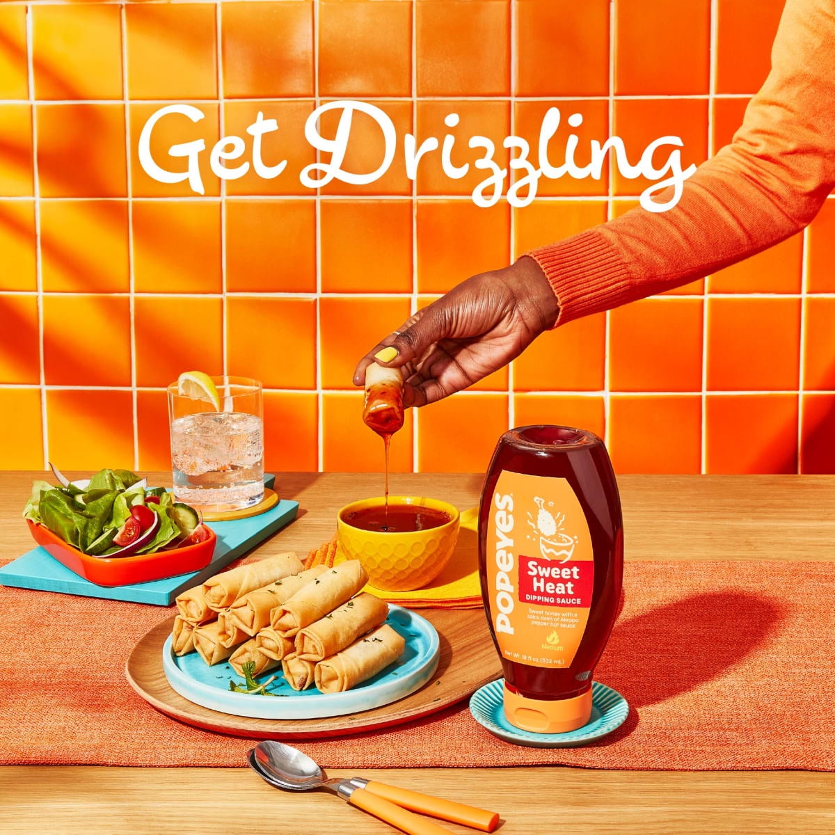 Popeyes Louisiana Kitchen Sweet Heat Dipping Sauce, 18 oz Bottle