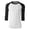 White/Black, variant on Ma Croix Tri Blend 3/4 Sleeve Raglan Tee Baseball Jersey Soft Comfort Active Casual