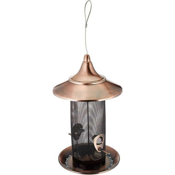 Stokes Select Provincial Screen Bird Feeder with Brushed Copper Metal