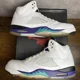 thumbnail image 3 of Ni - ke Jordan 5 Retro Grape 2013 Size 11.5 136027-108 White Purple OG Rare Men’s Shoes, 3 of 5