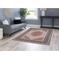 thumbnail image 5 of Linon Emerald Red and Navy 5' x 7' Area Rug, 5 of 9