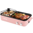 thumbnail image 1 of Topwit Hot Pot Electric with Grill, 2 in 1 Indoor Non-stick for Steaks, Shabu Shabu, Noodles, Simmer and Fry, Korean BBQ Grill, Independent Dual Temp, 1 of 7