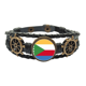 thumbnail image 1 of La bandera nacional de las Comoras África país Pulsera marina tejida en cuero, 1 of 4