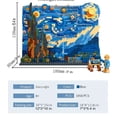 thumbnail image 2 of Experience the Magic of Van Gogh's Starry Sky with Our Creative Jigsaw Puzzle - Perfect Educational Toy, Decoration and Gift for Boys and Girls! Made with Sturdy Micro Blocks, Featuring Kanagawa Three, 2 of 4