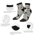 thumbnail image 3 of Goofa Funny Beagle Active Dog Pattern Non Slip Socks with Grips for Elderly, Crew Socks Yoga Hospital Socks Cushioned Sole Gripper Socks for Men Women, 3 of 5