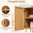 thumbnail image 6 of Aitjunz Modern Buffet Cabinet with Storage, 61.8"W Sideboard Cabinet with Adjustable Shelves & Curved Edge, Wooden Coffee Buffet Cabinet for Dining Room, Kitchen, Living Room, Natural, 6 of 9