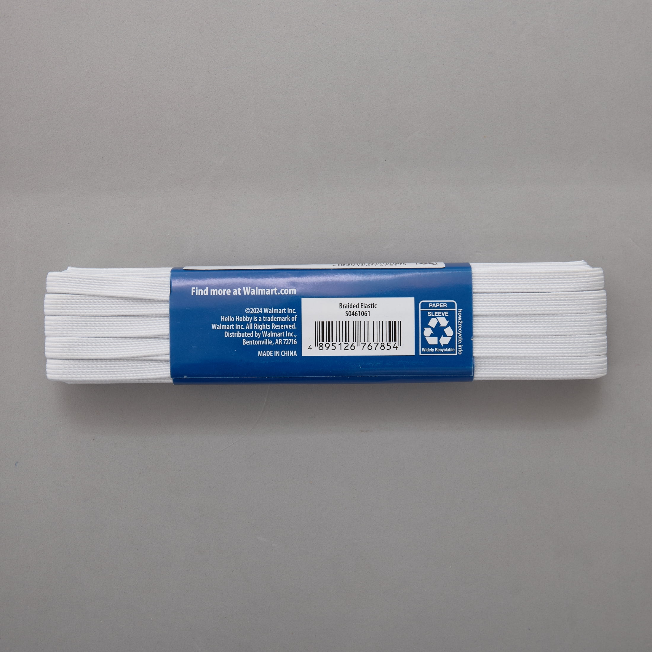 (2 pack) Hello Hobby White Sewing & Craft Elastic 1/4 Inch Wide 16 Yards