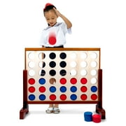 Brybelly Giant Four in a Row, Classic Board Game for Outdoor Parties, Bbqs, Weddings, and More, Great for Adults and Kids of all Ages, Oversized Game for indoor/Outside Occasions