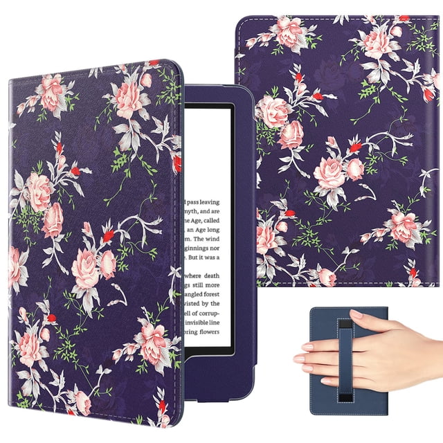 Funda MoKo para el nuevo Kindle 6 (2022, 2019, 2016) Blue Peony