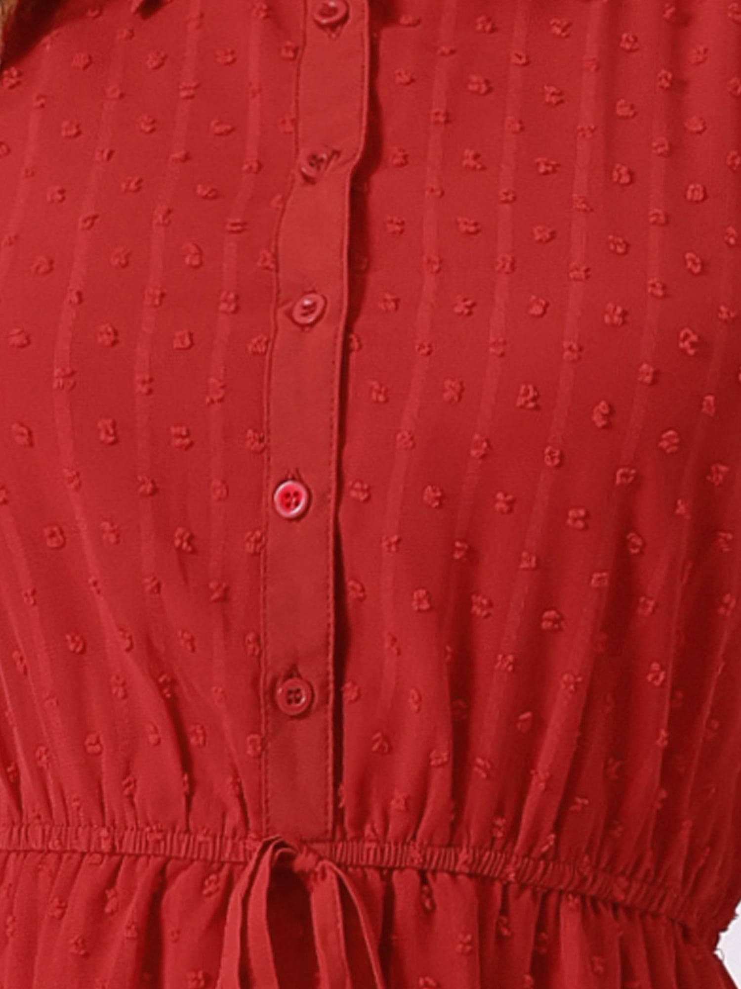 DARING DIVA Solid Short Sleeve A-Line Shirt Dress XS Red