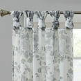 thumbnail image 6 of Madison Park Simone Printed Floral Twist Tab Top Voile Sheer Curtain in White, 50"x84", 6 of 8