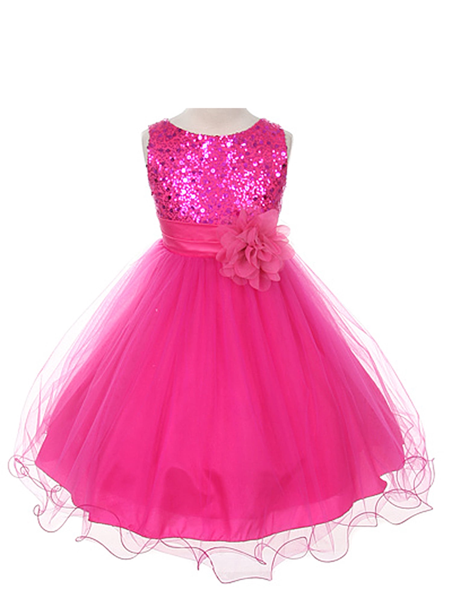 Dempsey Marie Beautiful Sequined Double Tulle Skirt Party Flower Girl Special Occasion Dress