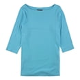 thumbnail image 1 of Karen Scott Womens Tunic Basic T-Shirt, Blue, Plus Size, 2X, 1 of 1