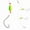 Green+Yellow, variant on Dr.Fish 5 Pcs Pompano Rigs Surf Fishing Snell Floats Swivel Snaps Circle Hooks Saltwater