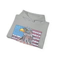 thumbnail image 4 of American flag w/ majestic bald eagle Heavy Blend Hooded Sweatshirt by SickLineDesign, 4 of 11