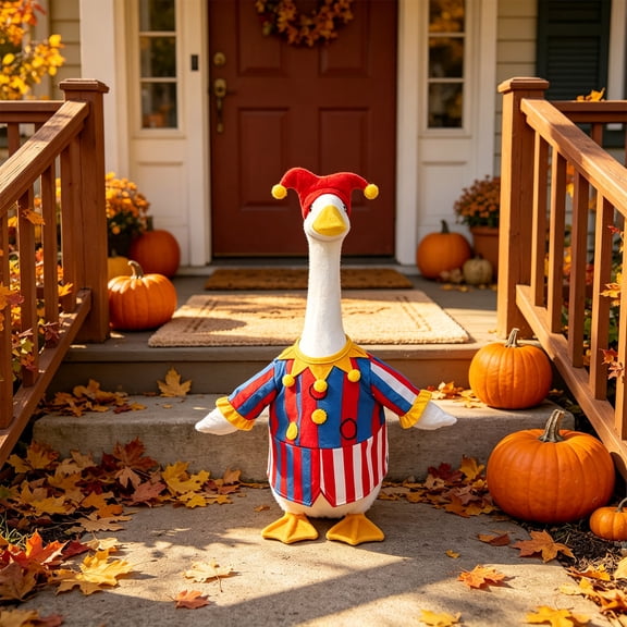 Donemore 23 Inch Porch Goose Costume Outfit Clothes Dress Up Yard Garden Statue Decoration Festive Holiday Photo Prop Accessory 16.1x11.4 Inches, Excluding Goose