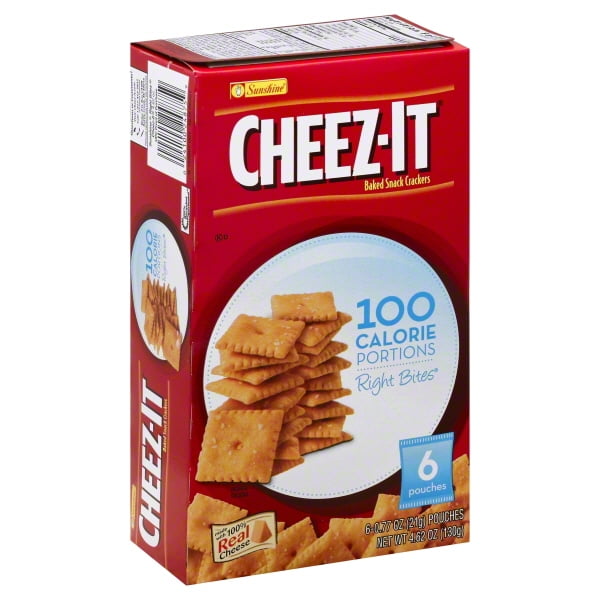 CheezIt 100 Calorie Portions Right Bites Baked Snack, 0.77 Oz., 6