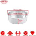 thumbnail image 2 of Crown 6 inch Cake Pans, 2" Deep, Heavy Duty, Even-Heating, Pure Aluminum, 15 cm Cake Pan, 2 of 8