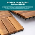 thumbnail image 5 of Bliss Outdoors Hardwood 12-Slat Interlocking Wood Deck Tiles Set of 30(Open Box), 5 of 11