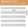 thumbnail image 3 of 5 Rolls Christmas Ribbon 1.5 inch Wide Decorative Ribbon for Gift Wrapping and Holiday Decorations Hand-drawn Pastel Colors Butterflies, 3 of 7