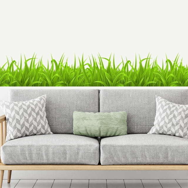 Adhesivos de pared Summer Fresh Green Grass Nature 29 x 90 cm