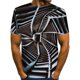 thumbnail image 1 of Blusa de manga corta con estampado de cuello redondo para hombre Pompotops oipoqjl31089, 1 of 3