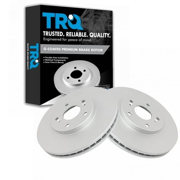TRQ Front Brake Rotors Set Vented Premium G-Coated Fits Select 2001-2003 Acura CL 2001-2006 MDX 1999-2008 TL 2004-2014 TSX 2003-2012 Honda Accord 1999-2004 Odyssey 2003-2008 Pilot
