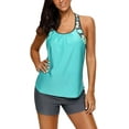 thumbnail image 4 of Haut de Tankini à Dos Nageur à Rayures Imprimées pour Femmes Sans Bas S - TTTG, 4 of 5