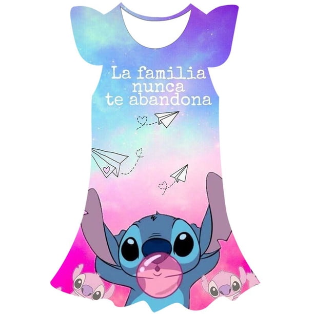 Vestido de punto de princesa de Disney, novedad de 2023, disfraces de Stich para niñas, regalos de fiesta de cumpleaños, ropa, vestidos de Cosplay de Halloween, ropa 6T Gao Jinjia LED