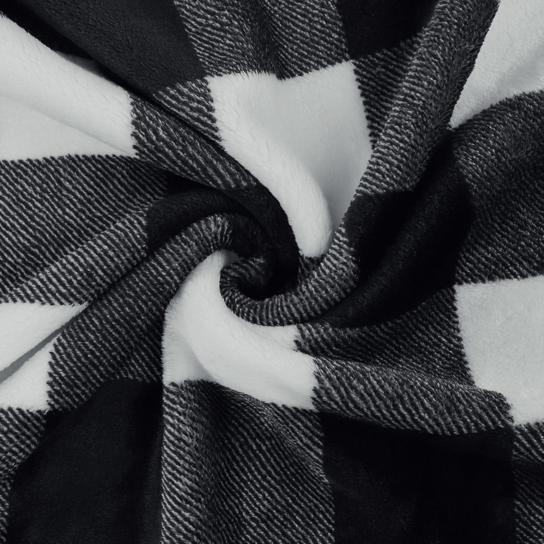 Unique Bargains Plaid Microfiber Plush Lightweight Throw