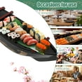 thumbnail image 3 of AEVXKHI Sushi Serving Tray Reusable Plastic Sushi Boat Serving Plate Japanese Style Sushi Tray Decorative Detachable Sushi Serving Platter for Home Kitchen Restaurant Buffet Party, 3 of 11