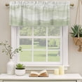 thumbnail image 3 of Sage Green Ombre Mountain Valances for Windows, Decorative Rod Pocket Window Valance Curtains, Nature Abstract Art Marble Short Curtain Drapes for Kitchen/Living Room, 2 Panels, 60" W x 18" L, 3 of 8