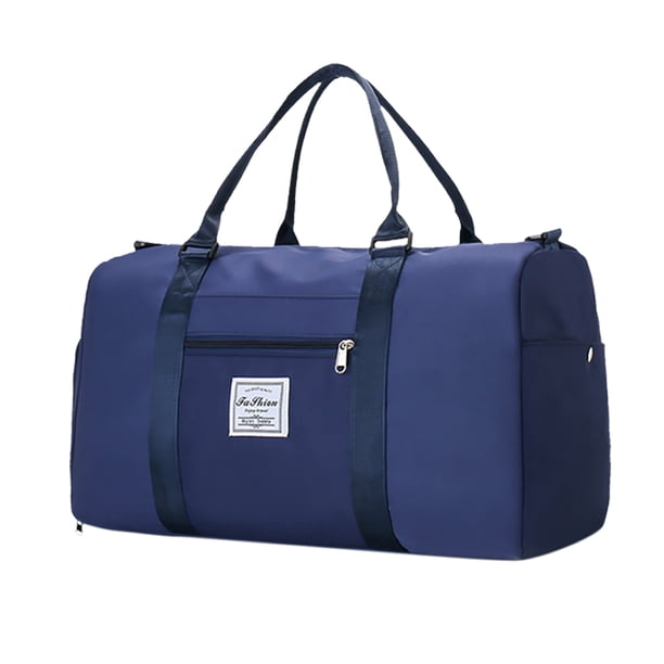 Bolsa De Ejercicios Nylon Dry Wet Separation Bags Mochila deportiva de viaje de gran capacidad (azul marino)