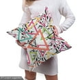 thumbnail image 5 of Ambesonne Geometric Fabric by the Yard Upholstery, Triangles on Snake Skin, 3 Yards, Multicolor, 5 of 5