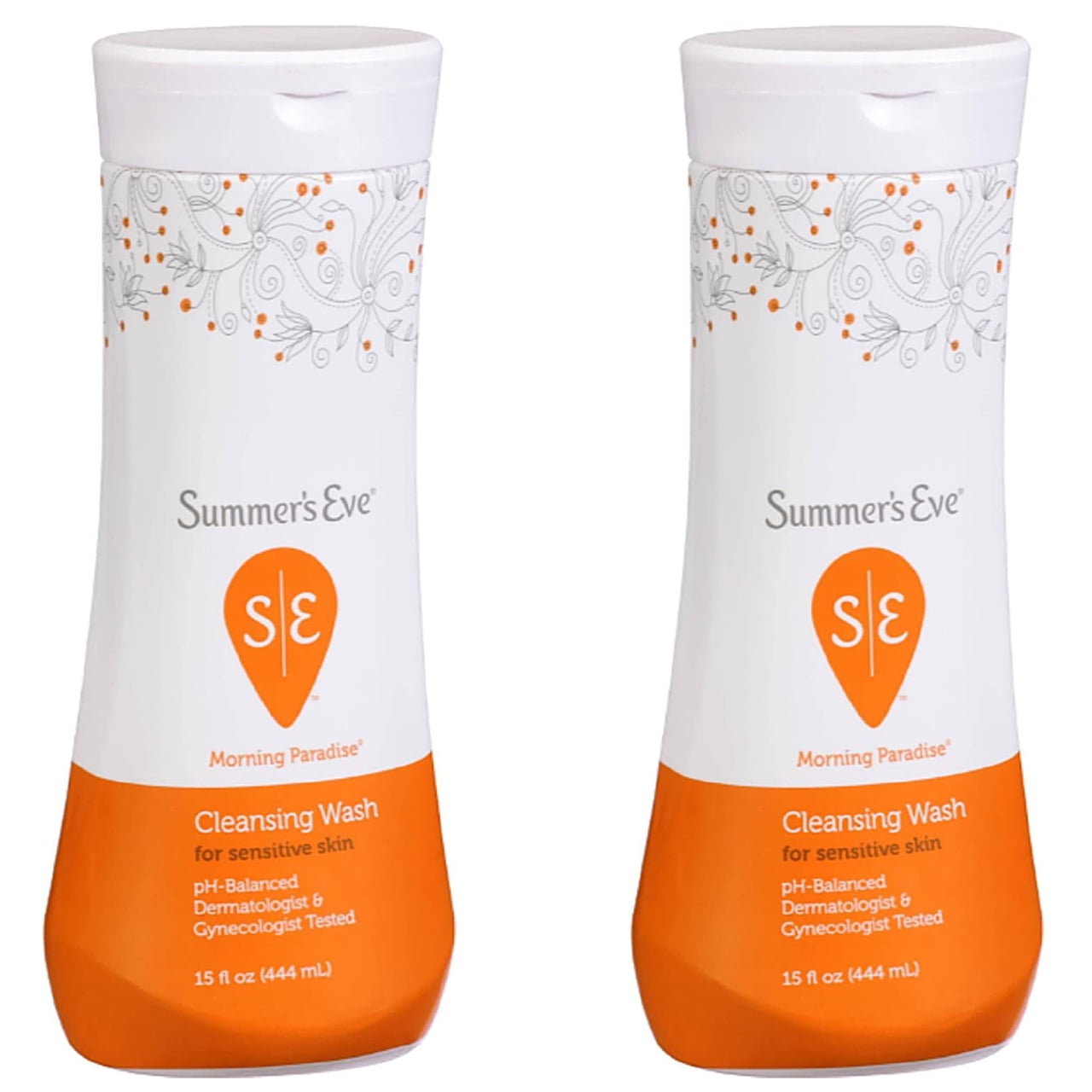 Pack of (2) Summers Eve Cleansing Wash 15 Ounce Paradise (Sensitive Skin) (444ml)