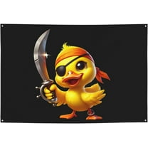 Rubber Duck Pirate Flag 4x6 Ft Animal Pirate Flags for Home Outdoor Indoor Garden Home Decoration Banner 5