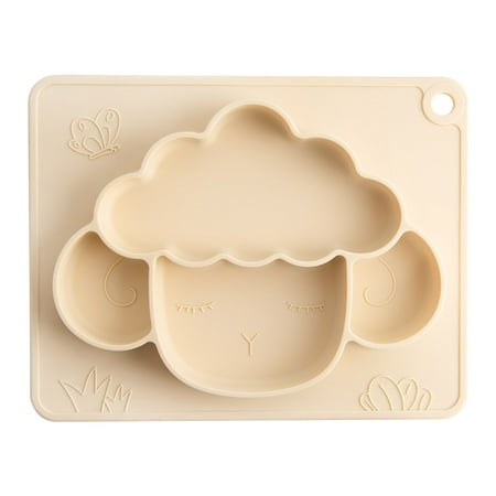 

SUWHWEA Calf Children s Silicone Dinner Plate Infant Non-Slip Suction Cup Bowl Baby Cartoon Complementary Food Divided Tableware On Clearance