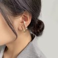thumbnail image 3 of 1 Pair Ear Studs Irregular U Shape Jewelry Shinng Rhinestones Stud Earrings for Party Wedding Banquet Prom, 3 of 8