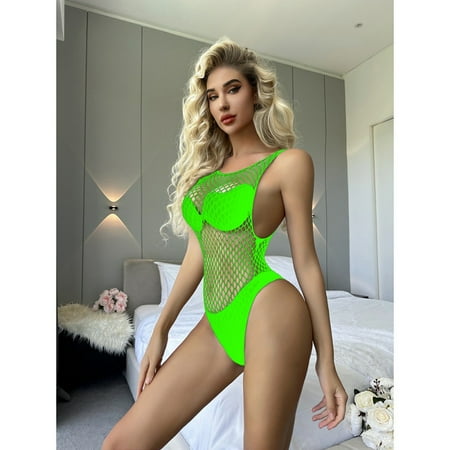 Generic Sexy Lingerie Sexy Fishnet Clothes See-through Fishnet Bikini Sheath Three-Point Mesh Stockings Mesh