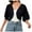Black, variant on ShomPort Womens Cardigan Short Sleeve Chiffon Lightweight Open Front Cardigans Summer Plus Size Plain Soft Vacation Tops