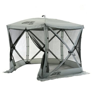 CLAM Quick-Set 9 x 9 Foot Venture Portable Outdoor Canopy Shelter, Gray