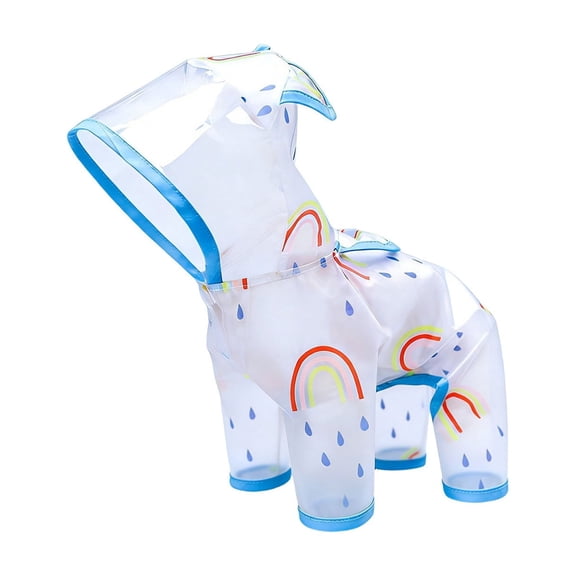Nkmbld Dog Raincoat for Small Medium Dogs, Waterproof Full Coverage 4 Legs Dog Rain Jacket Slicker Poncho with Leash Ring, Lightweight Dog Raincoat with Hood