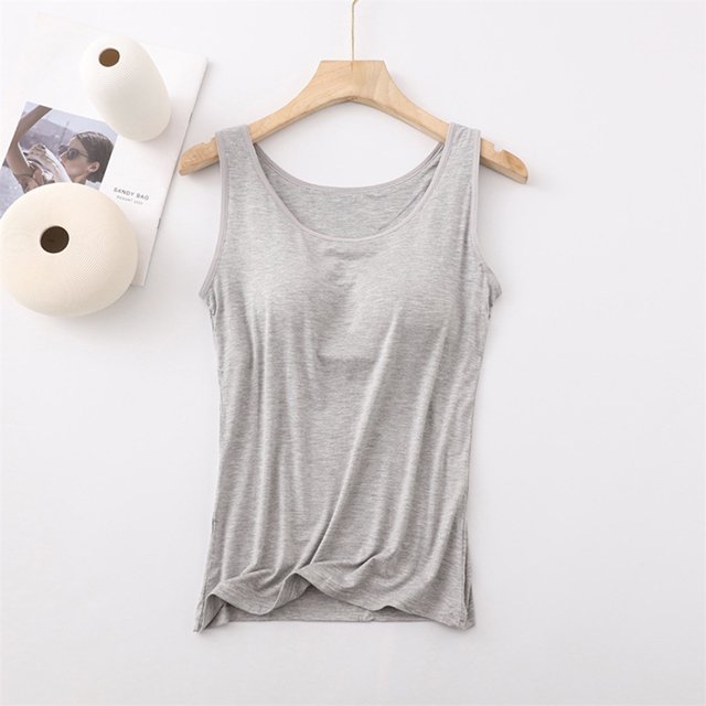 Womens Built in Shelf Bra Tank Tops Sleeveless Racerback Workout Yoga Tops