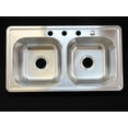 thumbnail image 2 of 33" x 19" x 8" (extra deep)Double Bowl Kitchen Sink Stainless. Mobile Home RV., 2 of 3