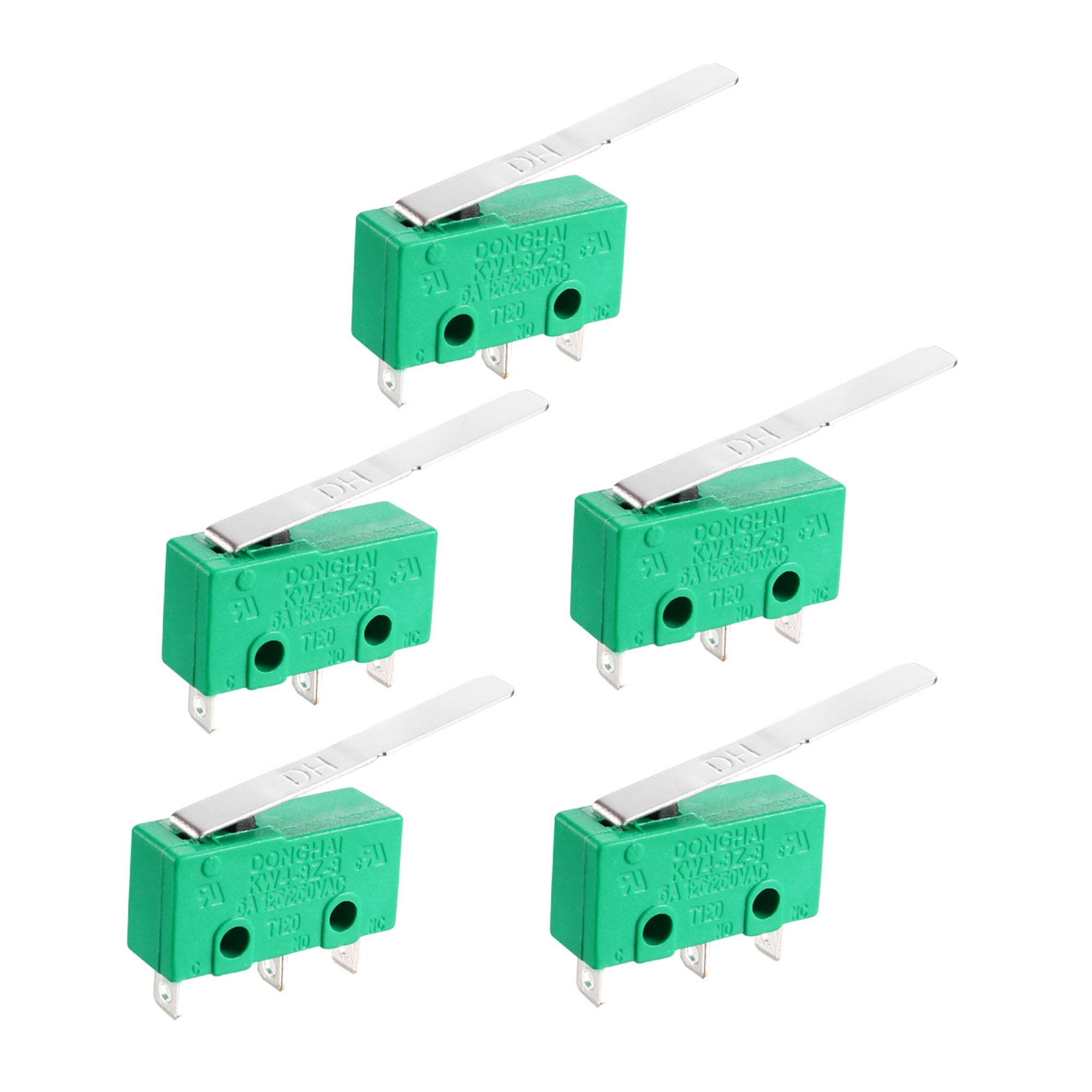 15 Micro-interrupteurs à Levier KW4-3Z-3 SPDT NO NC - 3 Bornes, Neufs, Marque Uxcell