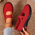 thumbnail image 3 of Rokment Womens Vintage Athletic Orthopedic Arch Support Walking Sneakers Comfortable Stretchy Solid Knit Platform Slip on Nursing Tennis Shoes, 3 of 7