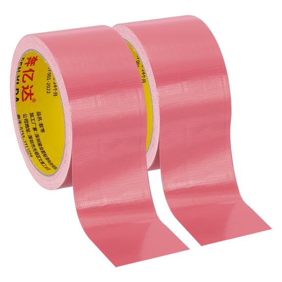 Uxcell 2"x0.01" Bookbinding Tape 2 Roll 11 Yard Cloth Bookbinding Repair Tape Book Binding Tape Self Adhesive Pink