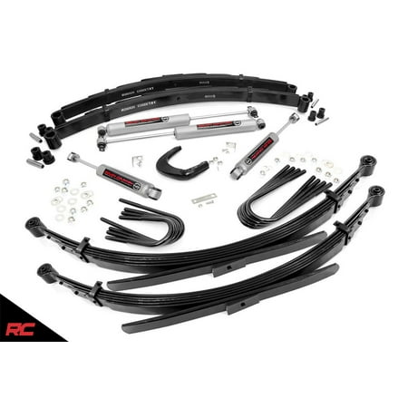 Rough Country 4" Lift Kit (fits) 77-87 Chevy GMC C/K10 C/K15 / 77-91 Blazer Suburban | N3 Shocks | 56" Springs | 256.20