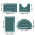 thumbnail image 3 of Dianli Four Piece Absorbent Bathroom Rug Set Non Slip Washable Toilet Mat with Lid Cover U Shaped Rug and Door Mat Large Size Quick Drying Perfect for Home or Hotel Use Today’s Must-Have Bargains, 3 of 7